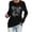 Black, variant on SAZBJOJN Long Sleeve Shirts for Women Witch Way to the Wine Letter Funny Halloween Print Crew Neck Pullover Tops for Women Wine Drinker Gift Halloween Shirts Size M White