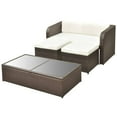 thumbnail image 4 of vidaXL Patio Furniture Set 4 Piece Patio Conversation Set with Table Rattan, 4 of 12