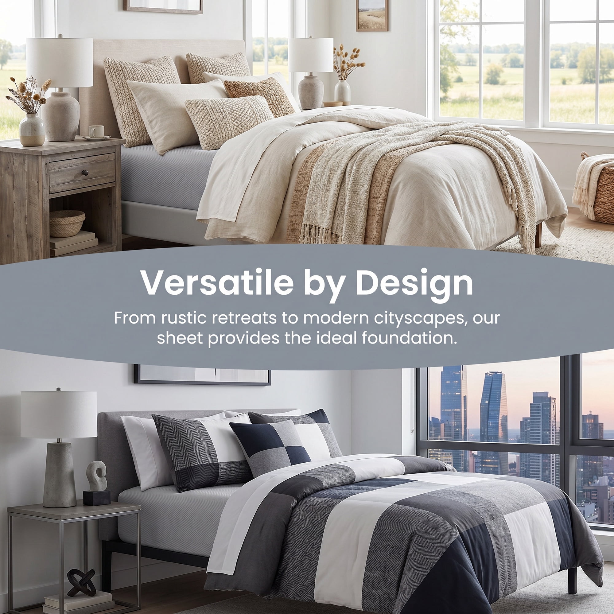 Unique Bargains Fitted Sheet Polyester Ripple Bed Sheets for Sleep Light Grey 78"x79.9"