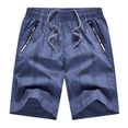 thumbnail image 1 of toraway Mens Spring And Summer Street Leisure Sports Multi Pocket Drawstring Stretch Waist Color Cargo Shorts L, 1 of 2