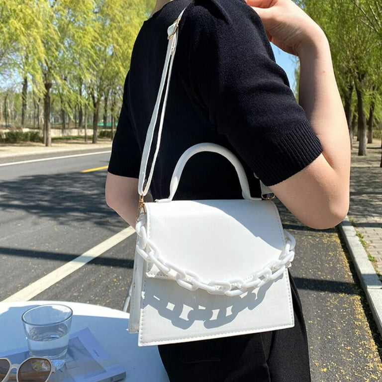 CoCopeanut New Chain Shoulder Bag Designer Handbags for Ladies Solid Color  Crossbody Bags for Women Fashion Female Small Flap Handle Bag