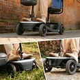 thumbnail image 5 of 4-Wheel Foldable Mobility Scooter, SYNGAR 12V/12AH All-terrain Electric Scooter with Updated Removable Battery, Easy Assembly, Ideal for Seniors & Adults, Black, 5 of 11