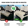 thumbnail image 4 of Golf Cart Seat Covers for 2 Seater,Farmhouse Yellow Microfiber Cart Seat Towel Blanket,Vintage Flower Leaf Botanical Plant Absorbent Breathable Non Slip Bench Seats Protector for Golf Course 51"x31", 4 of 9