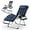 Blue, variant on VibrantEcho Zero Gravity Chair with Cushion, Reclining Outdoor Patio Lounge Chair, Folding Indoor Anti Gravity Recliner, Portable Lounger with Removable Cup Holder Side Tray and Pillow Headrest(Blue)