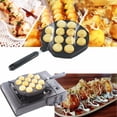 thumbnail image 2 of 12 Holes Takoyaki Grill Pan Plate Cooking Baking Mold Octopus Ball Maker Kitchen, 2 of 6