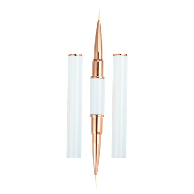 Ofertas únicas, pincel para decoración de uñas de doble punta, esmalte de Gel, diseño de Arte de uñas, bolÃgrafo de pintura de colores, herramientas para manicura DIY, blanco Unique Bargains cepillos de uñas