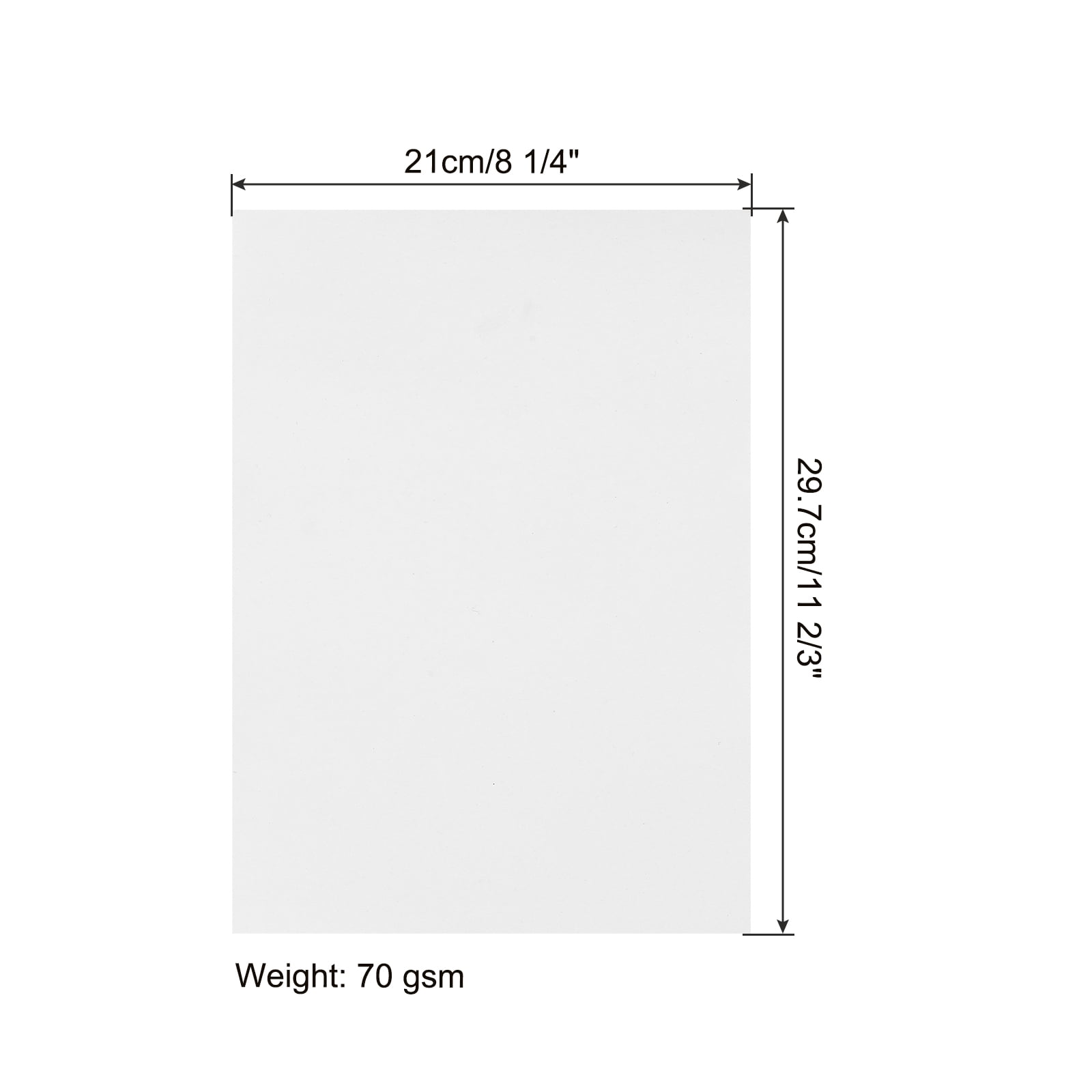 Uxcell 100 Sheet Origami Paper Double Sided White 11.7 x 8.3 inch Square Sheet for Art Craft Project, Beginners, Gifts Decor