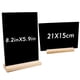 thumbnail image 3 of Pizarra de madera de una cara,Pizarras Decorativas Pizarra Negra,Tableros de mensajes de madera,Base de madera Soporte Pizarra Pizarra,Pizarra de madera de una cara con base,Mini tablero negro, 3 of 8