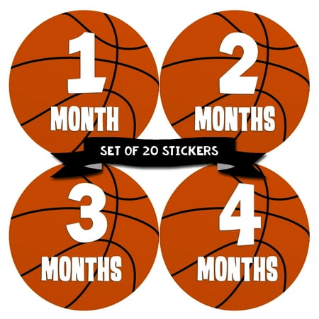 stickers baby month boy milestone basketball monthly keepsakes shower gift dialog displays option button additional opens zoom