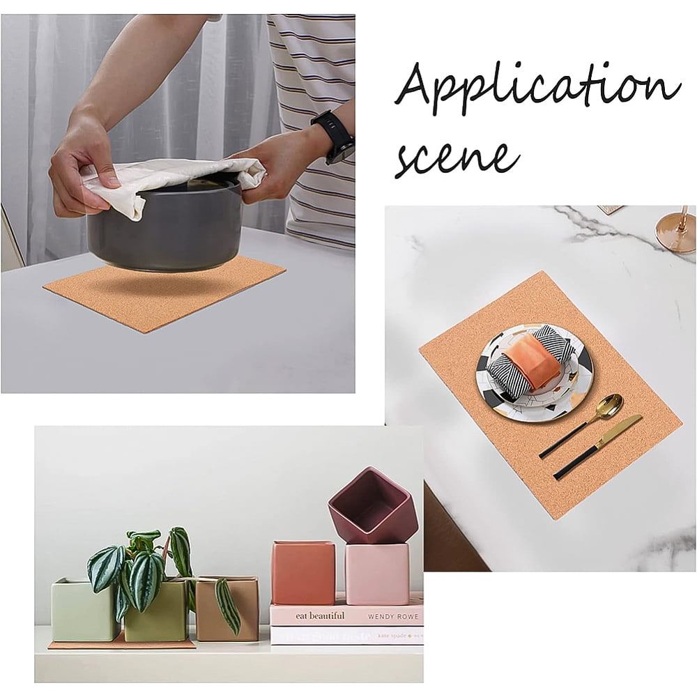 20 PCS A4 Cork Sheets 11.7x8.2 Inch Rectangle Cork Board Tiles for Coasters Wall Art Bulletin Boards(3mm Thick)