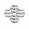 thumbnail image 7 of 15 Inch Round Placemats Set of 4, Red Starfish Non Slip Heat Insulation PP Table Mats, Summer Conch Coral Beach Blue Plaid Washable Place Mats for Kitchen Dining Party Table Decor, 7 of 7