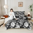 thumbnail image 4 of Feelyou Rustic Farmhouse Floral Bedding Comforter Set, Retro French Style Twin Comforter Sets, Romantic Garden Flower Reversible Bedding Set, Luxury Bedroom Decor, 2 Pieces, 4 of 8