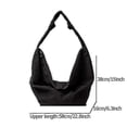 thumbnail image 2 of 2025 Casual Large Capacity Canvas Hobo Women Shoulder Bag Solid Color Big Shopper Bag, 2 of 5