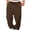 Brown, variant on Mgmyaa Unisex Pants Mens and Womens Double Layer Pocket Elastic Drawstring Waist Casual Lounge Fleece Pants Comfy Fit Size S-3XL
