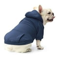 thumbnail image 4 of Luxtrada Winter Dog Hoodie Sweatshirts with Pockets Warm Dog Clothes for Small Dogs Chihuahua Coat Clothing Puppy Cat Custume (Navy,S), 4 of 9