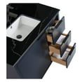 thumbnail image 2 of Fine Fixtures Opulence Collection 36 in. W x 18 in. D x 33 in. H Bathroom Vanity in Navy Blue with Black Marble Sintered Stone Sink - Black hardware, 2 of 7