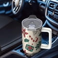 thumbnail image 4 of 40oz Merry Christmas Tumbler with Lid and Straw, Stainless Steel Cup with Handle Snowman Travel Coffee Mug, Xmas Gifts, 4 of 4