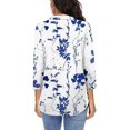thumbnail image 4 of JINMGG Fall Long Sleeve Shirts for Women, Womens Summer Fall Tops 2023 Fashion Woman V Neck Three Quarter 3/4Sleeve T Shirt Autumn Printing Blouse Tops Sweatshirt, 4 of 6