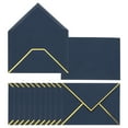 thumbnail image 1 of Uxcell 60 Pack A7 Envelopes, 5x7 Card V Flap Envelope Valentine Envelopes with Gold Border for Office Wedding Card Invitations Graduation Party Gift, Dark Blue, 1 of 8
