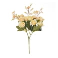 thumbnail image 2 of Ramo de flores artificiales con tela para decoración de bodas, hotel, plantas artificiales de bajo mantenimiento para arreglos de mesa o eventos, 2 of 5