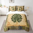 thumbnail image 3 of Feelyou Tropic Palm Leaves Twin Bedding Sets 7-Piece, Vintage Western Plant Bedding Comforter Set, Teens Kids Boys Girls Reversible Sheet Sets, Microfiber Bedroom Decor, 3 of 9