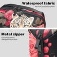 thumbnail image 4 of Rose Leopard Waterproof Oxford Cloth Charger Pouch USB Organizer Power Cord Box Organizer Cord and Cable Organizer Storage Pouch, 5.9x9.44x3.14 in., 4 of 6