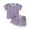 Light Purple, variant on Baby Boy Summer Clothes Newborn Baby Toddler Boy Clothes Striped Button Down Shirt Tops + Elastic Waist Shorts Infant Boys Summer Outfits 2PCS Sets Size 2T 3T,(Dark Gray 2-3 Years)