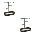 thumbnail image 2 of Dalazy Jewelry Organizer Stand Tray Display Rack Rings for Black Marbling 20 x 10 x 21cm 2Set, 2 of 6