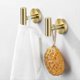 thumbnail image 2 of Brushed Brass Stainless Steel Wall Hooks for Bathroom, Set of 2 Robe Hangers A2164DG-BZ-P2, 2 of 5