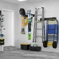 thumbnail image 7 of Garage Storage, Garage Organization, Wall Mount Garden Tool Organizer 48 Inches, Max 440lbs Adjustable Metal Hooks, Yard Shed Rack, Tool Holder for Hanging Rake Broom Mop Snowboard, 7 of 7