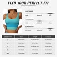 thumbnail image 5 of Daiia Teal Turquoise Printed Women's Sports Bra, Breathable Activewear Bra with U-Back Design and Removable Pads, Comfortable and Supportive for Yoga, Workout-Small, 5 of 8