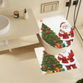 thumbnail image 5 of Kumdkd Christmas Bathroom Rug Set | U-Shaped Floor Mat & Toilet Cover | Non-Slip & Ultra-Soft | Festive Tree Design | Machine Washable | Perfect Holiday Gift‌, 5 of 6