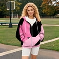 thumbnail image 7 of Ewisvgh Women's Comfy For A Cause Breast Cancer Zip Up S-3Xl Comfy For A Cause Breast Cancer Casual Zip Up Hooded Sweatshirt With Pockets Polyester, Pink XL,Size S-3XL, 7 of 7