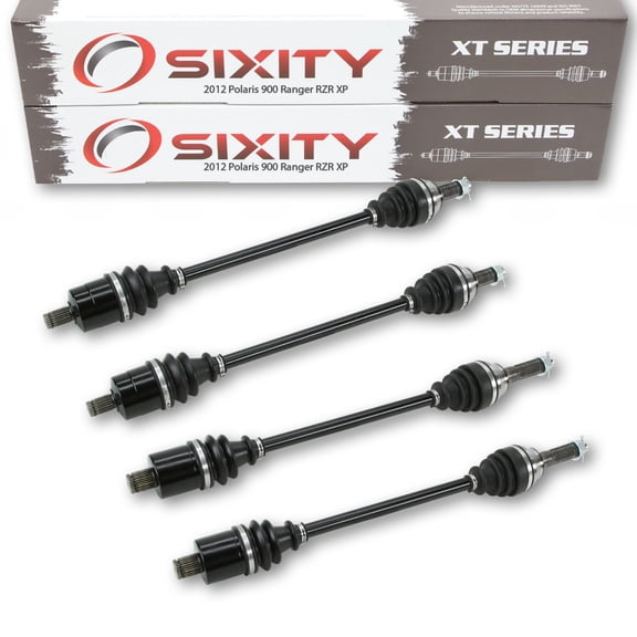 4 pc Sixity XT Front Rear Left Right Axle compatible with Polaris Ranger RZR XP 900 2012 - R12JT9EFX International 4X4