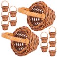 thumbnail image 2 of SHISUYAN 12pcs Handheld Imitation Rattan Woven Basket Miniature Plastic Storage Basket Photography Props, 2 of 6