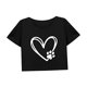 thumbnail image 4 of Camiseta informal con cuello redondo y suave para mujer, para ir de compras, oficina, uso diario S, 4 of 7