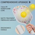 thumbnail image 2 of Pickleball Paddles Set Of 2, Fiberglass Surface, Spring Flowers Floral Print, 4 Balls & Bag, 2 of 5