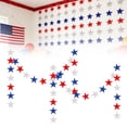 thumbnail image 4 of 4 Pcs Décorations du 4 Juillet - Guirlande d'Étoiles Patriotique, Banderoles Rouges, Blanches et Bleues, Décorations Patriotiques pour la Fête de l'Indépendance, la Fête du Travail, la Fête des Anciens Combattants, le Memorial Day, 13 Pieds x 4 Pcs, 4 of 5