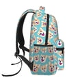 thumbnail image 3 of Rateoe Cute Corgi Head Pattern Casual Backpack for School, Work, Travel – Adjustable Straps, Multiple Compartments – Ergonomic Design, Fits Laptops and Tablets, 3 of 5