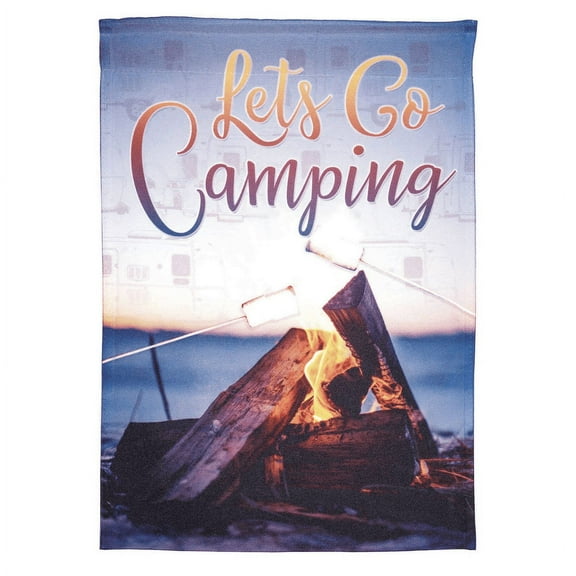 Magnolia Gardens M080104 13 x 18 in. Print Lets Go Camping Polyester Garden Flag