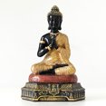 thumbnail image 3 of Toystoory Estatuas de Buda Meditación Esculpir Sentado Decoración Estatua Presente Vintage Decoración del hogar Verde, 3 of 6
