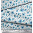 thumbnail image 2 of Soimoi polyester Crepe Fabric Leaves & Cosmos Floral Printed Craft Fabric by the Yard 52 Inch Wide, 2 of 3