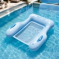 thumbnail image 5 of RBCKVXZ【Inflatable Pool Floats】 Large Water Floating Sofa Bed with Headrest, Blow Up Lounge Chair, Summer Beach, Swimming Pool Party, 5 of 7