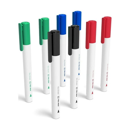 UPC: 0718103316521 | TRU RED Pen Dry Erase Markers Fine Tip Assorted 8/Pack TR54564