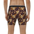 thumbnail image 4 of Picia Sunflowers with Skull and Hand Pattern Men's Athletic Long Leg Briefs , Performance Stretch Underwear，Moisture-Wicking, 4 of 7