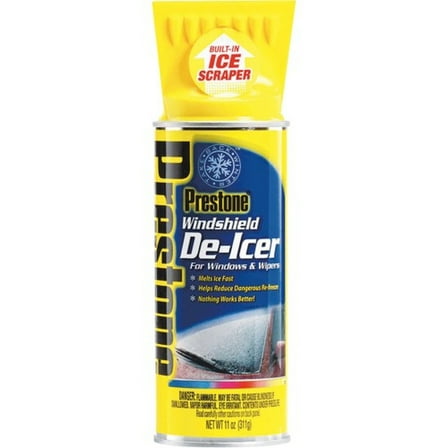 Prestone De-Icer Spray with Scraper 11 oz (Pack of 18)