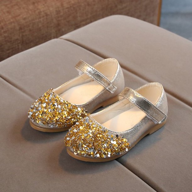 Spring Autumn Children Girls Princess Rhinestone Shoes Little Girls
