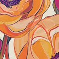 thumbnail image 4 of Yayeee Shower Curtain with Hooks 72"x72" Waterproof Fabric Bathroom Hanging Decor, Orange Hand Drawn Floral, 4 of 5