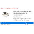 thumbnail image 2 of Water Pump - Compatible with 2004 - 2006 Buick Rainier 5.3L V8 2005, 2 of 2