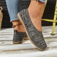 thumbnail image 4 of Wowcloth Women's Fashion Casual Solid Color Perforated Flats – Comfortable Slip-On Design with Breathable Upper for Spring, Ideal for Everyday Casual Wear, 4 of 9